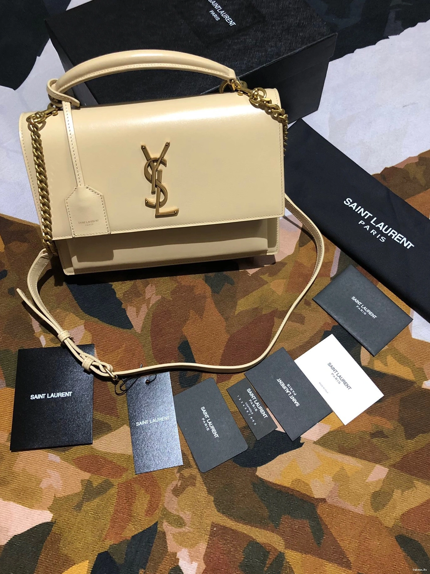 IN SUNSET YSL SMOOTH MEDIUM SATCHEL LEATHER 0805